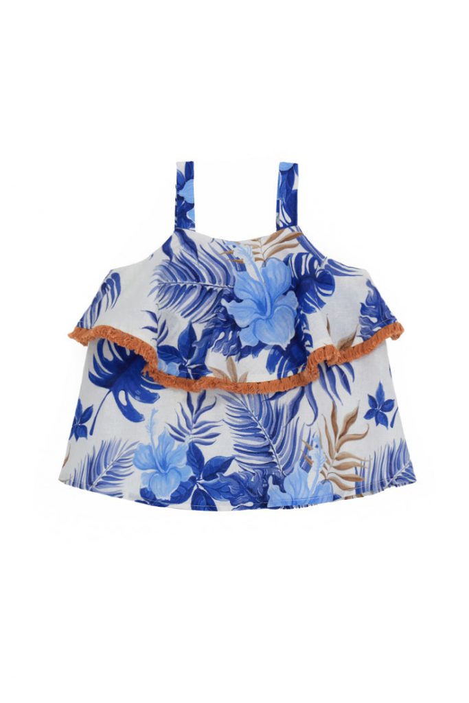 Romantic Day Girl Blouse With Straps