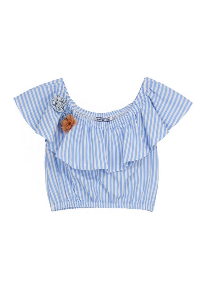 Romantic Day Girl Top With Flowers