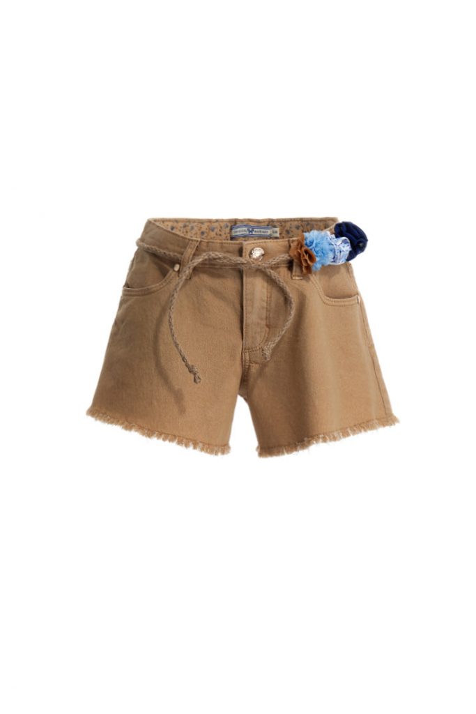 Romantic day girl flared shorts