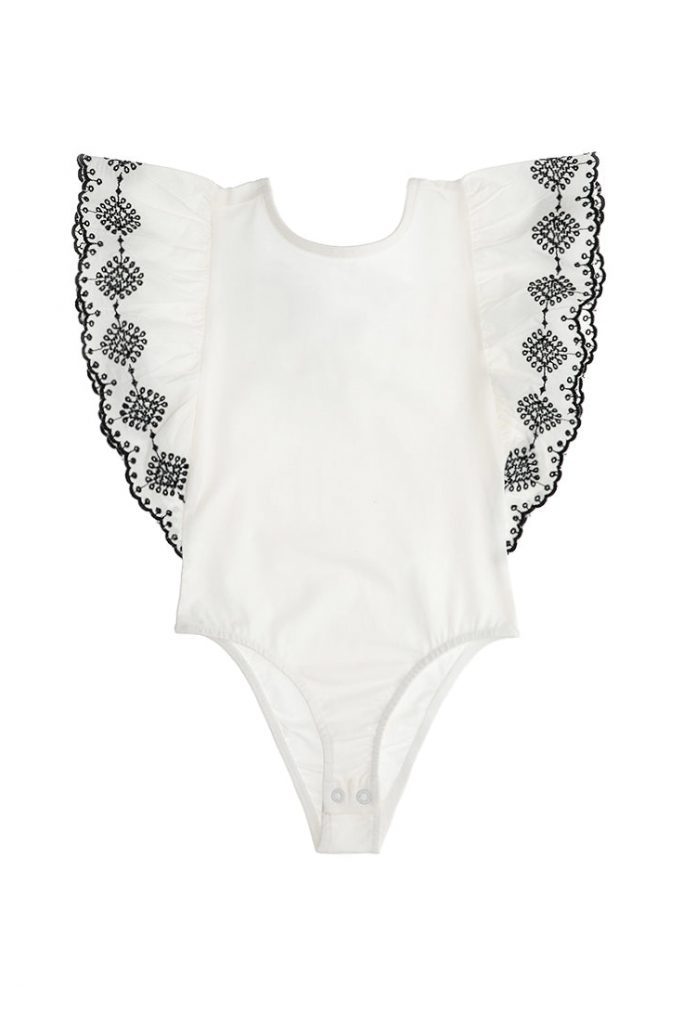 Ethno hippy chic girl cotton bodysuit