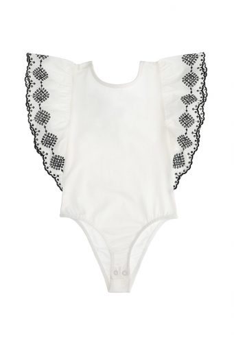 Ethno hippy chic girl cotton bodysuit