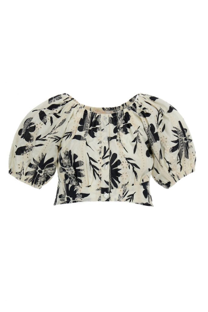 Ethno Hippy Chic Girl Short Top In Cotton