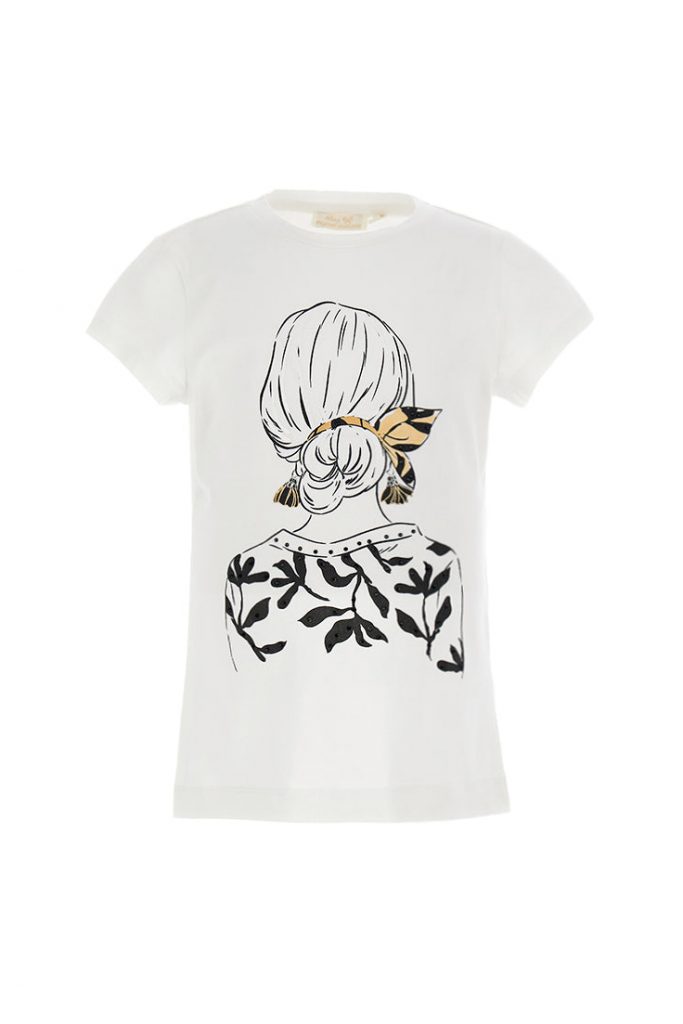 Ethno hippy chic girl t-shirt with rhinestone 3
