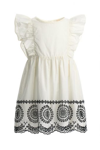 Ethno hippy chic girl dress in satin cotton