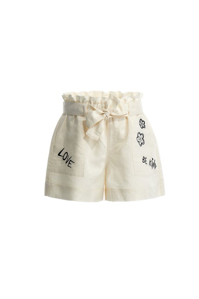 Ethno Hippy Chic Girl Linen Bermuda Shorts