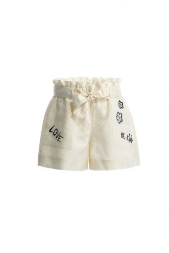 Ethno Hippy Chic Girl Linen Bermuda Shorts