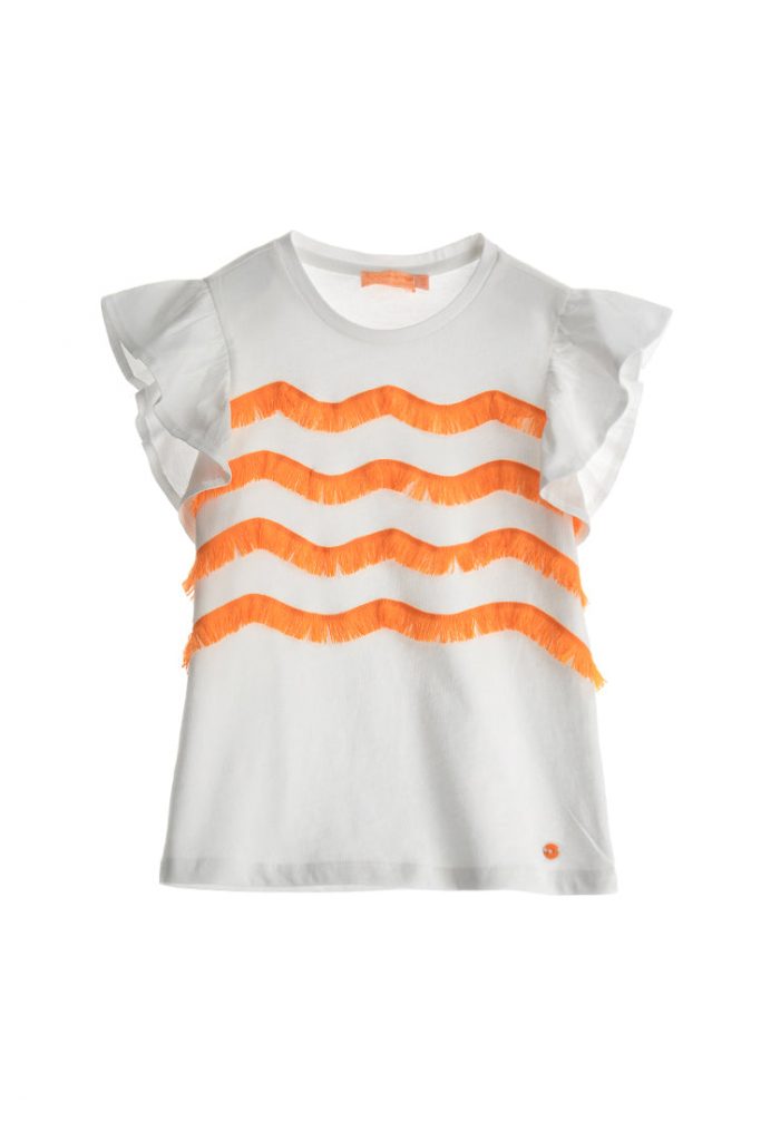 Boho Picnic Girl T-Shirt With Ruffles