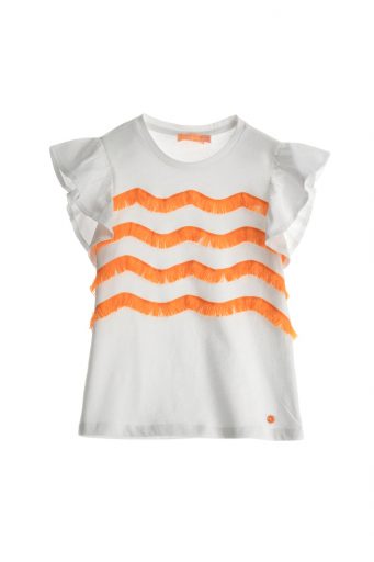 Boho Picnic Girl T-Shirt With Ruffles