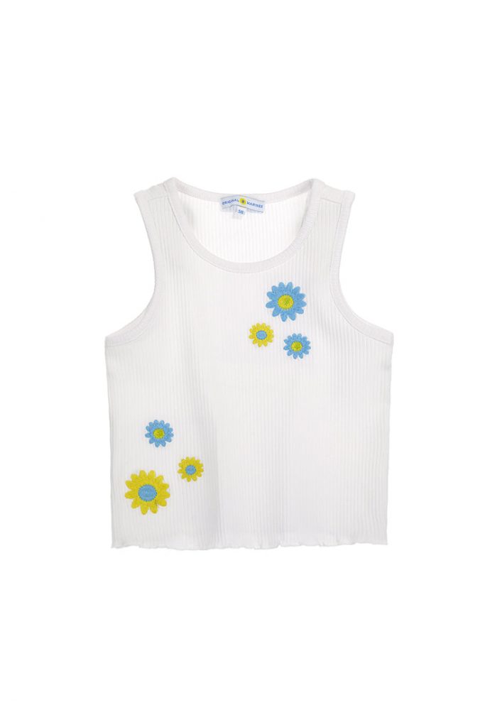 Bright summer girl ribbed top