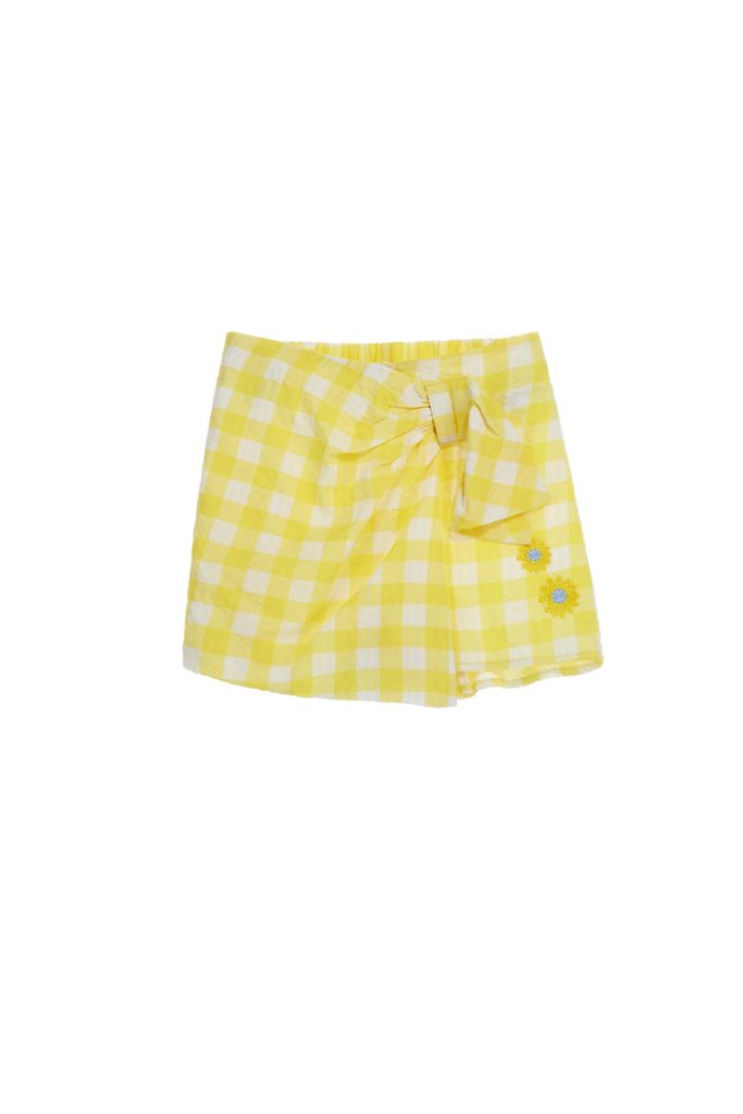 Bright Summer Girl Trousers Skirt With Flowers