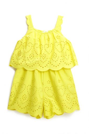 Bright Summer Girl Overall Shorts