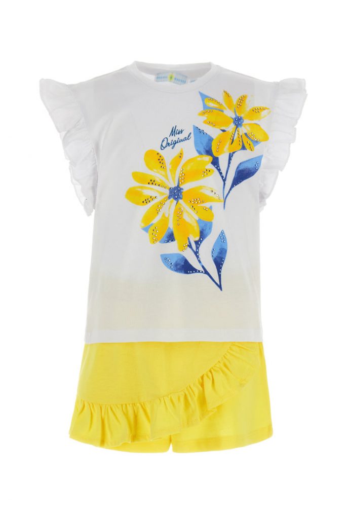 Bright summer girl t-shirt and pants set 1