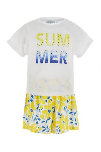 Bright summer girl t-shirt and pants set 2