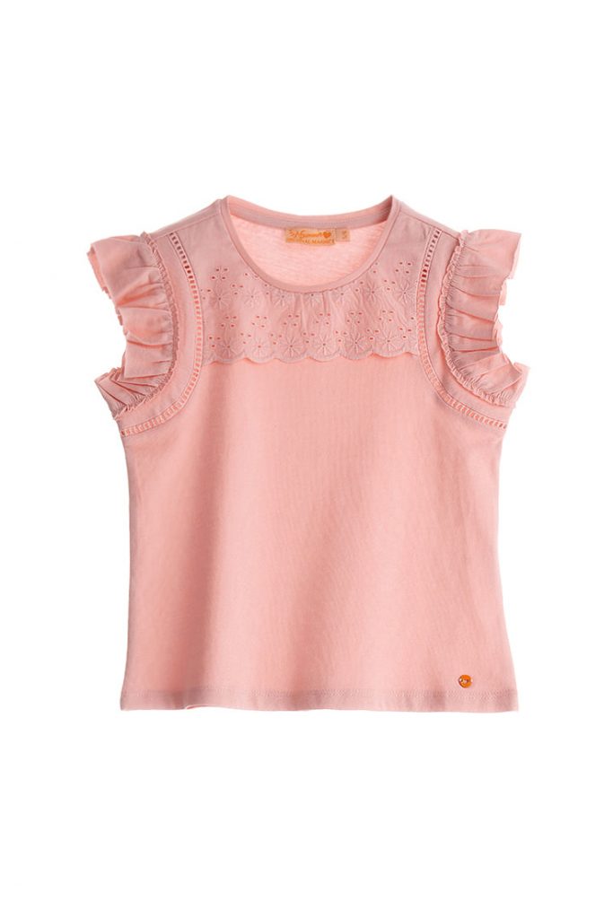 Boho Picnic Girl T-Shirt With Embroidery