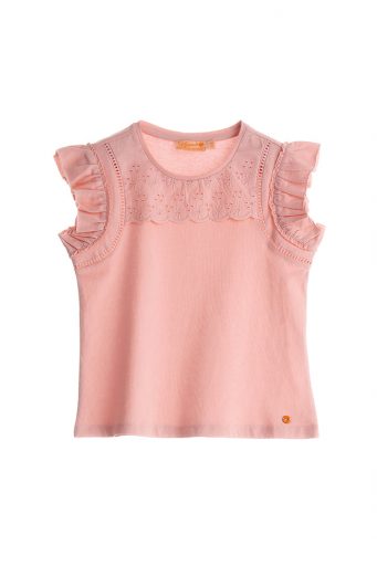 Boho Picnic Girl T-Shirt With Embroidery