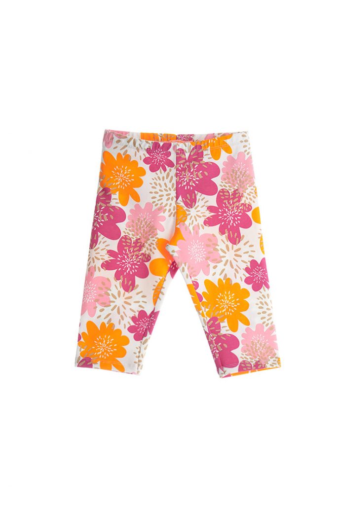Boho picnic girl leggings with flowers