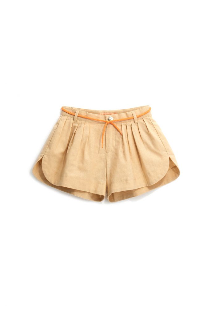 Boho Picnic Girl Linen Blend Bermuda Shorts