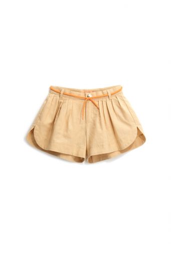 Boho Picnic Girl Linen Blend Bermuda Shorts