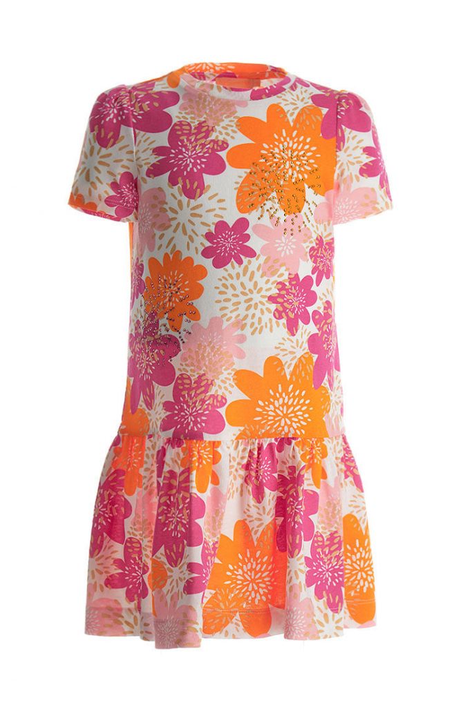 Boho picnic girl dress with studs