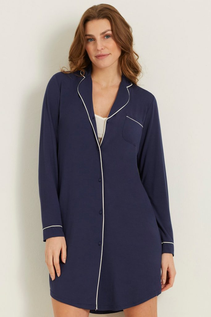 Daily Modal Woman Long Sleeve Nightshirt
