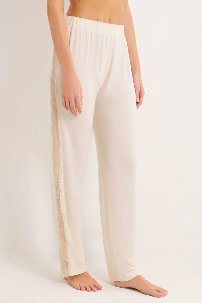 Modal / Lace Woman Full Long Trousers 2