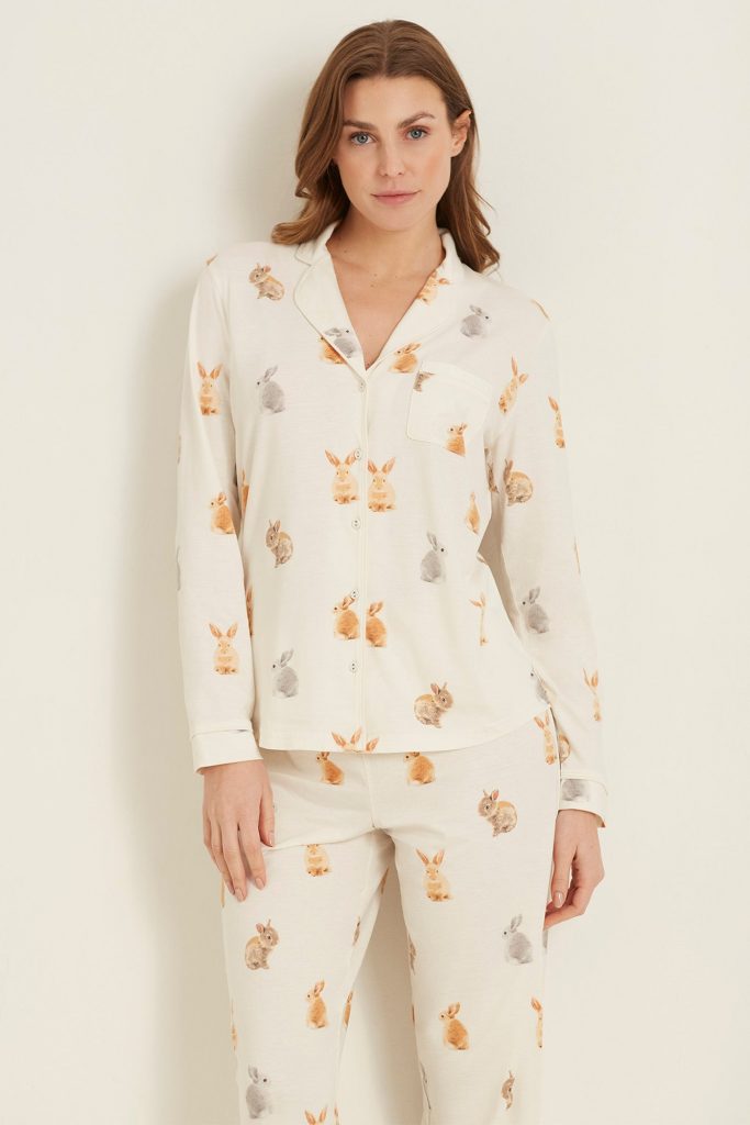 Funny Bunny Woman Long-Pyjamas With Front Opening 2