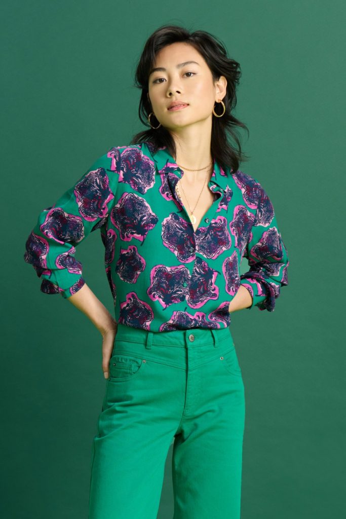BLOUSE – Mila Flower Pop Pink