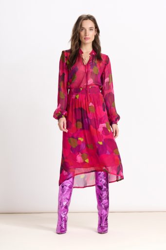 SKIRT – Brushwork Fiery Pink