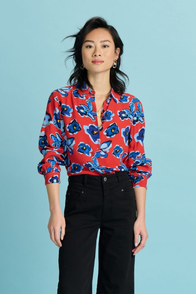 BLOUSE – Mila Flower Glory Red
