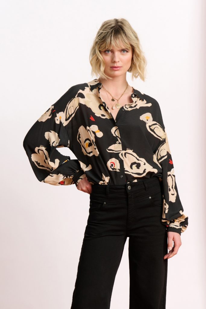 BLOUSE – Flower Glory Black