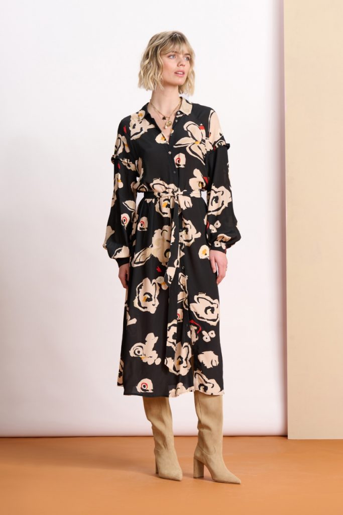 DRESS – Flower Glory Black