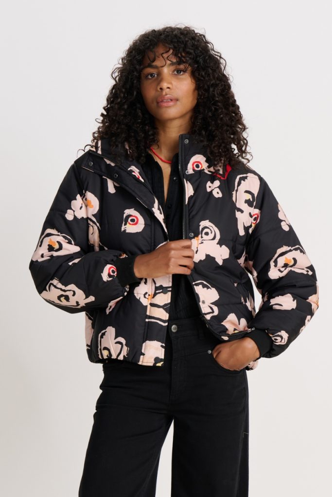 JACKET – Flower Glory Black