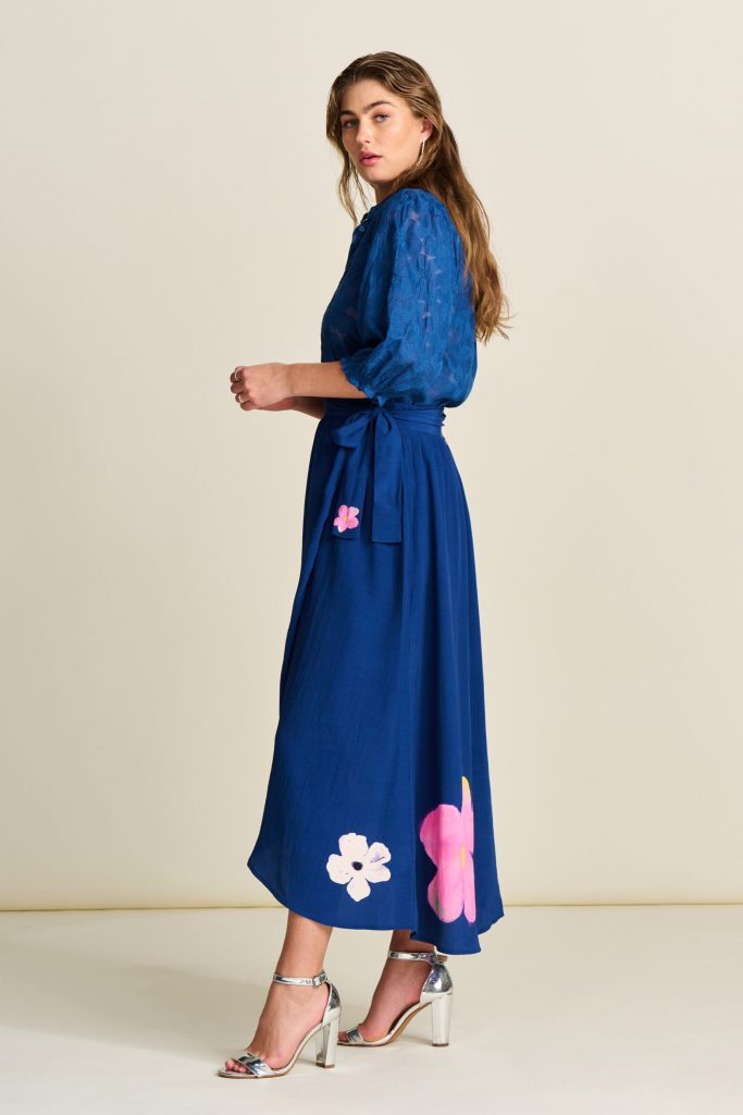 SKIRT – Ink Blue Blossom